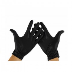 Guantes nitrilo negro sin...